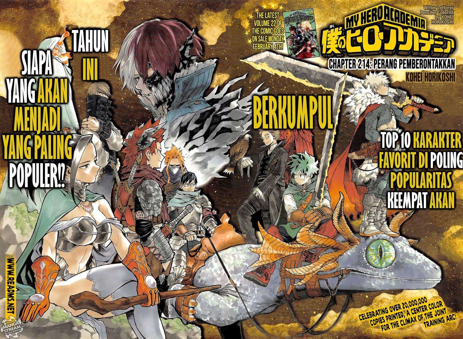 Boku no Hero Academia Chapter 214 Gambar 3