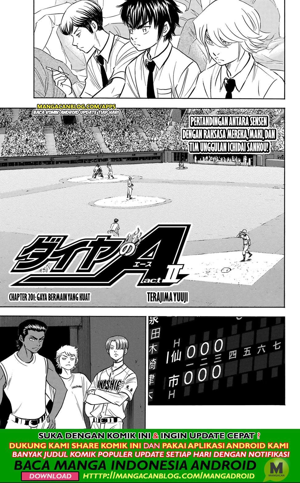 Baca Komik Diamond no Ace Act 2 Chapter 201 Gambar 1