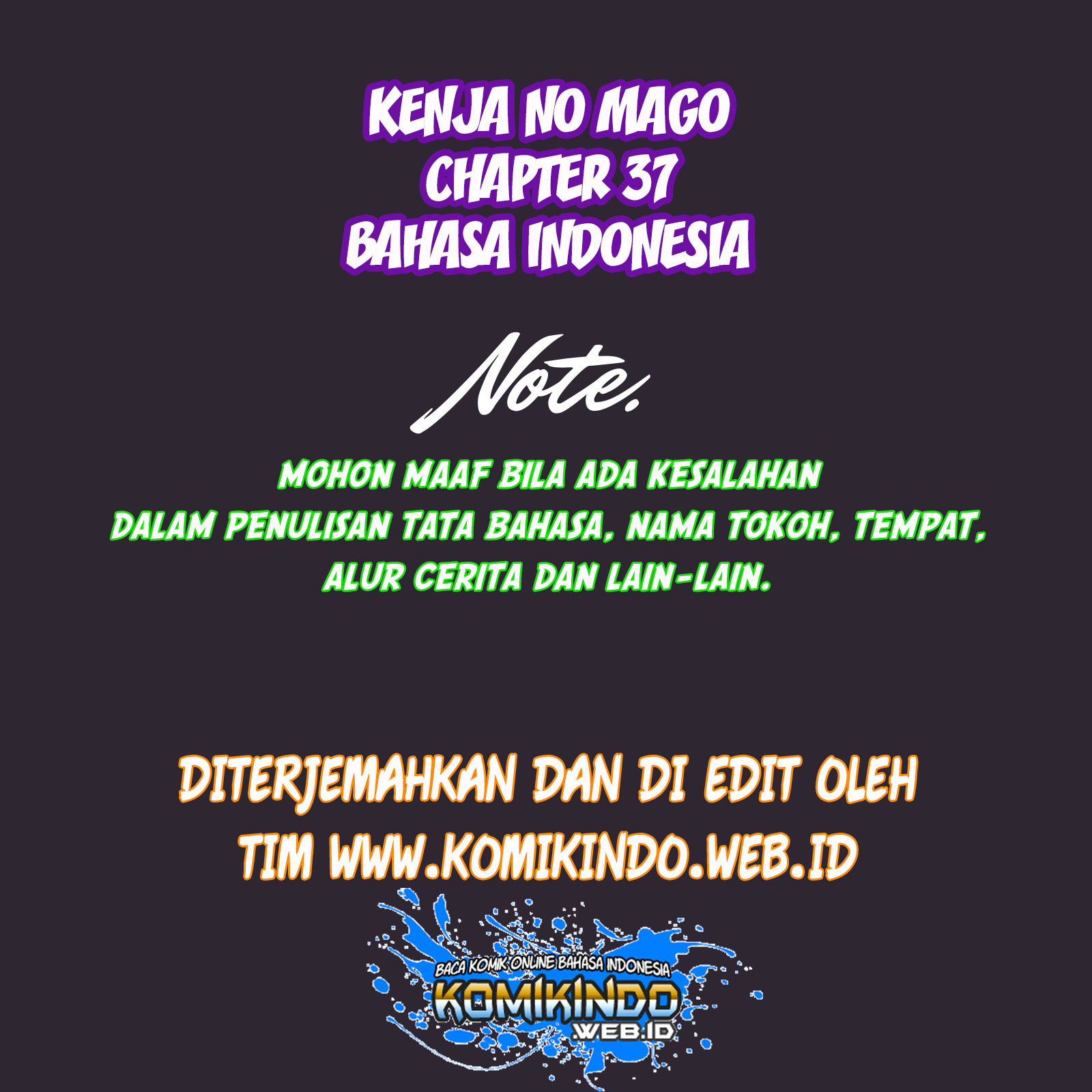 Baca Manga Kenja no Mago Chapter 37 Gambar 2