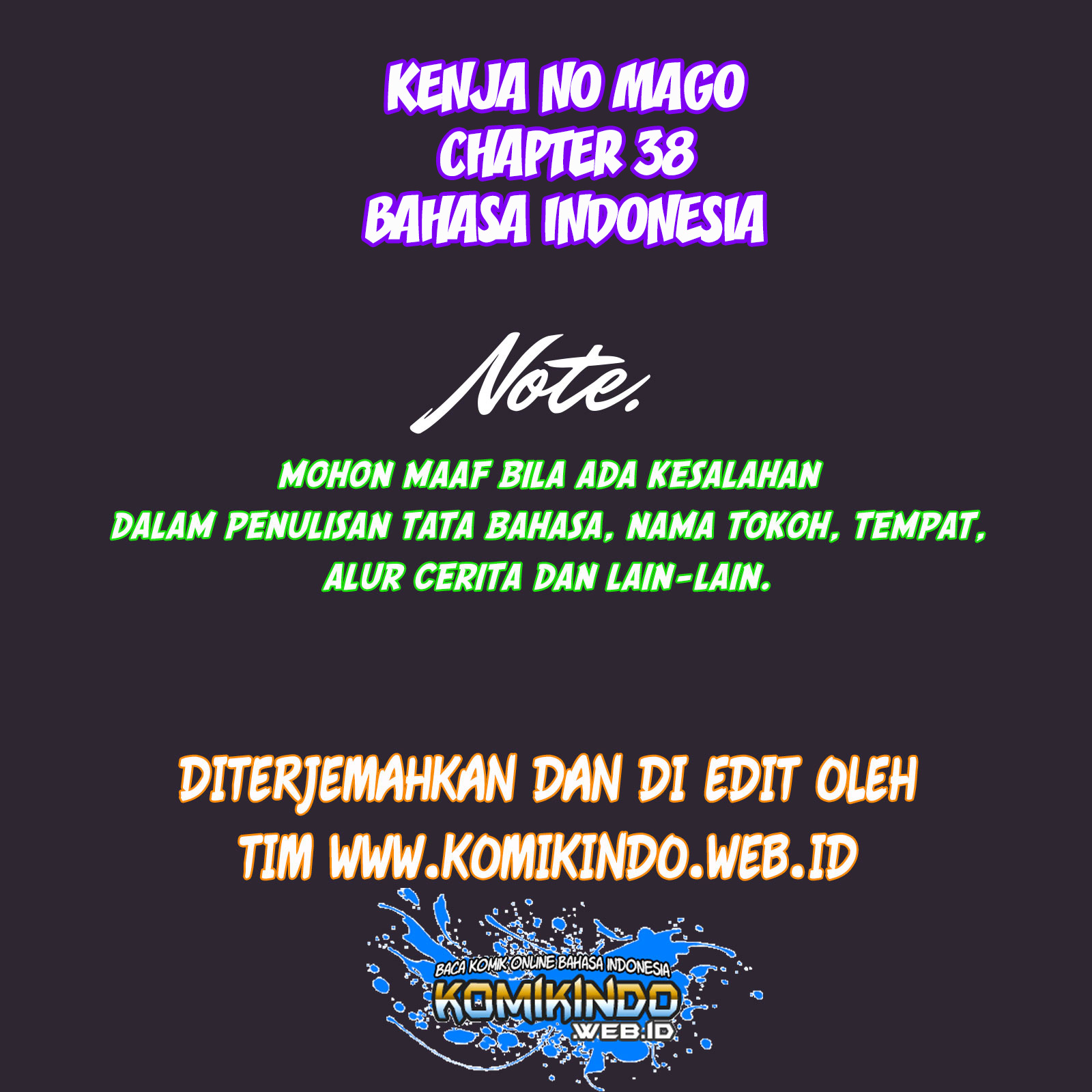 Baca Manga Kenja no Mago Chapter 38 Gambar 2