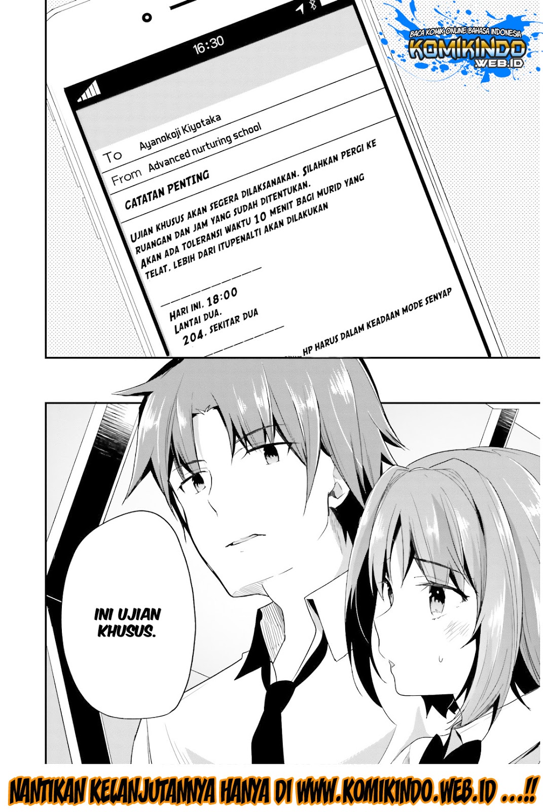 Youkoso Jitsuryoku Shijou Shugi no Kyoushitsu e Chapter 28 Gambar 35