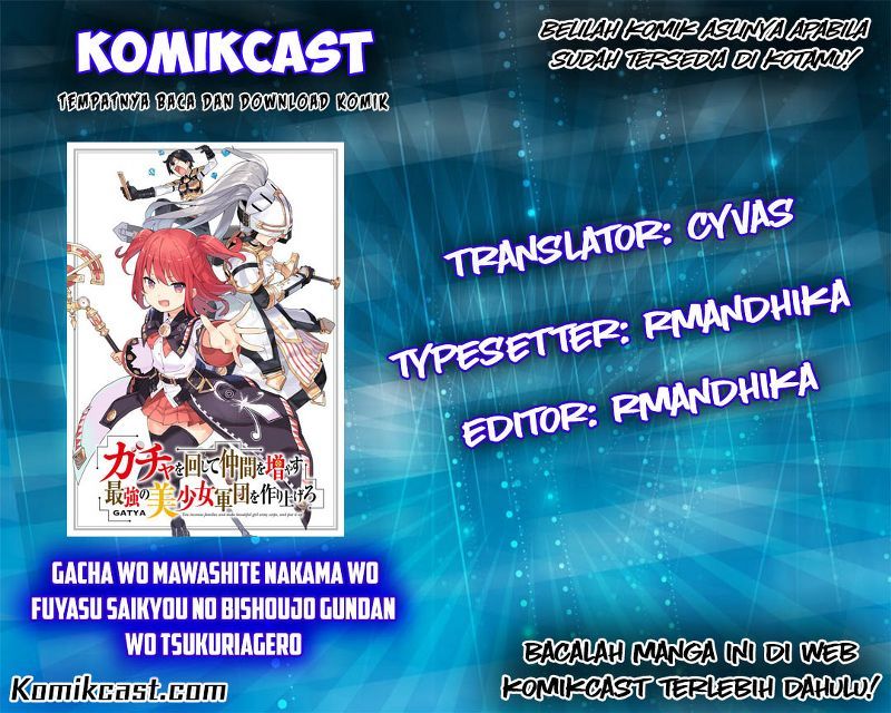 Baca Komik Gacha wo Mawashite Nakama wo Fuyasu Saikyou no Bishoujo Gundan wo Tsukuriagero Chapter 02 Gambar 1