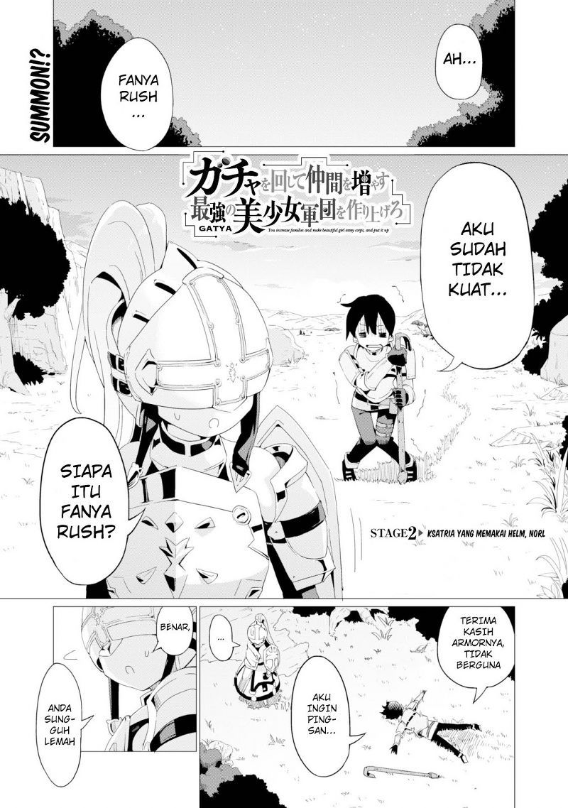 Baca Manga Gacha wo Mawashite Nakama wo Fuyasu Saikyou no Bishoujo Gundan wo Tsukuriagero Chapter 02 Gambar 2