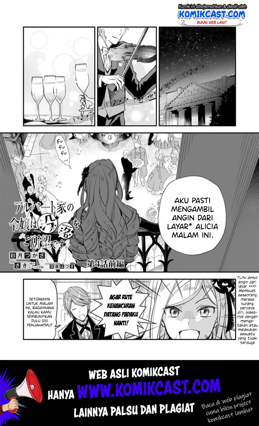 Baca Manga Albert Ke no Reijou wa Botsuraku wo go Shomou desu Chapter 04.1 Gambar 2