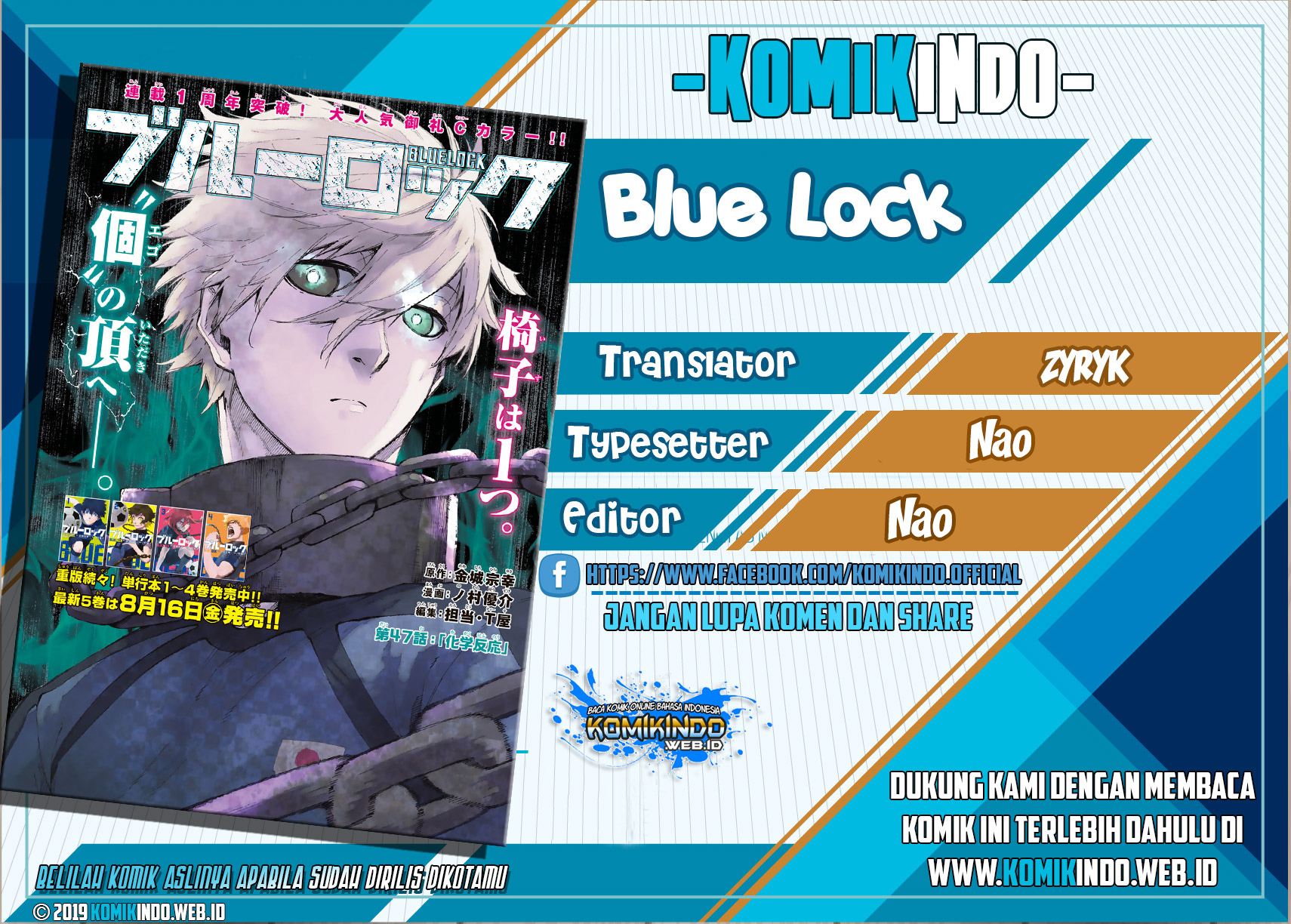 Baca Komik Blue Lock Chapter 19 Gambar 1