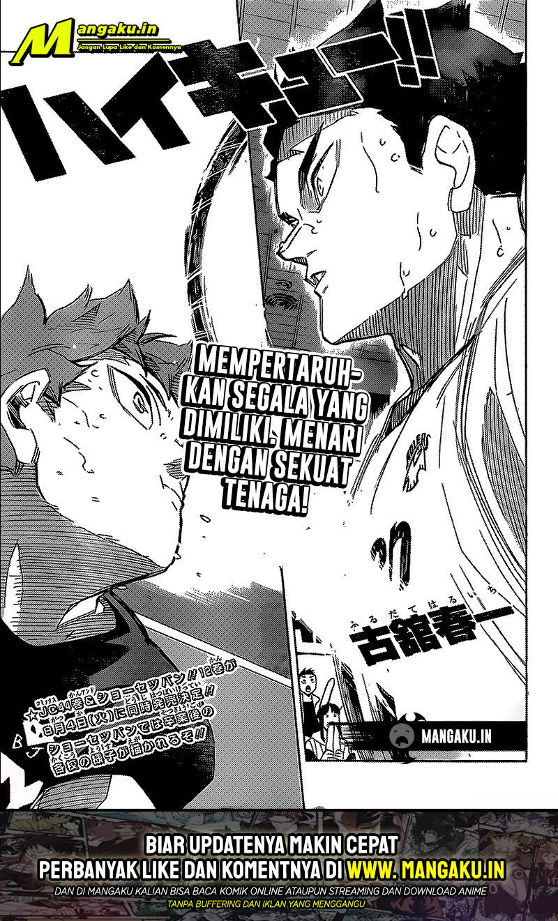 Baca Manga Haikyuu!! Chapter 398 Gambar 2