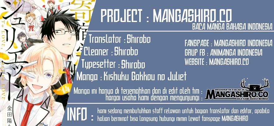 Baca Komik Kishuku Gakkou no Juliet Chapter 105 Gambar 1
