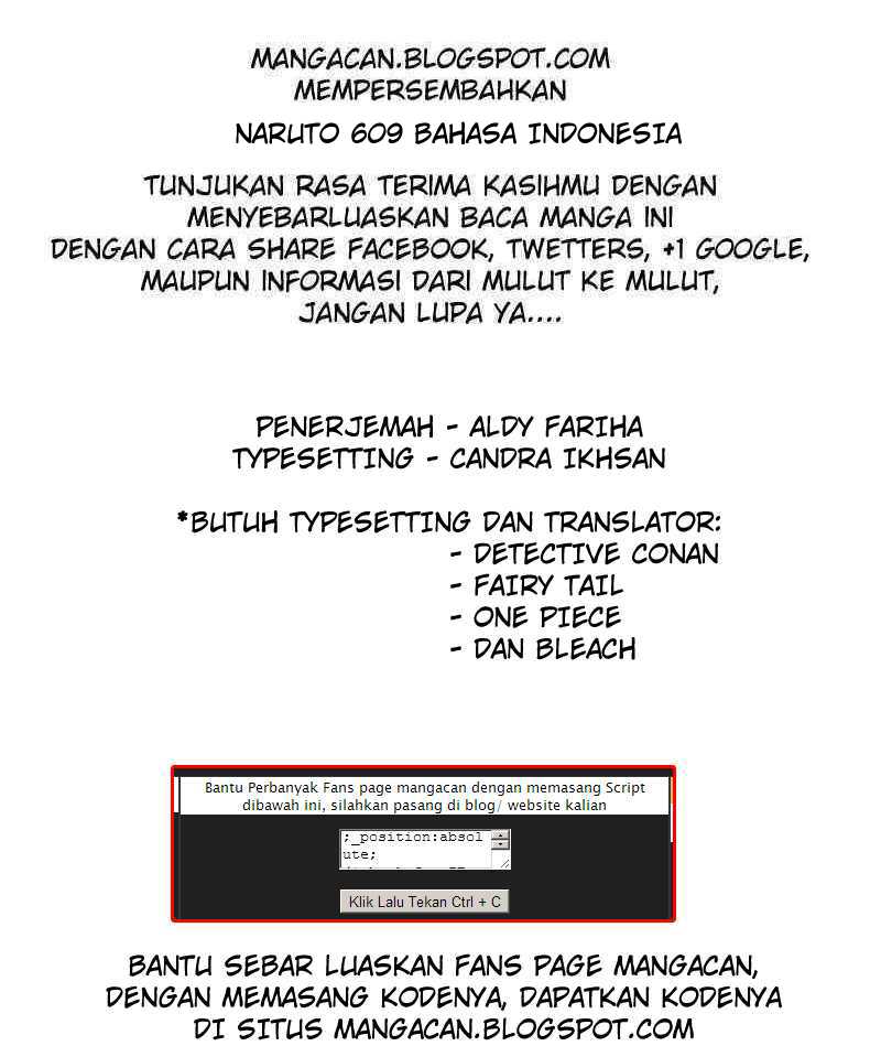 Baca Komik Naruto Chapter 609 Gambar 1
