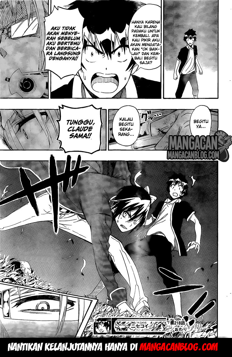 Nisekoi Chapter 218 Gambar 19
