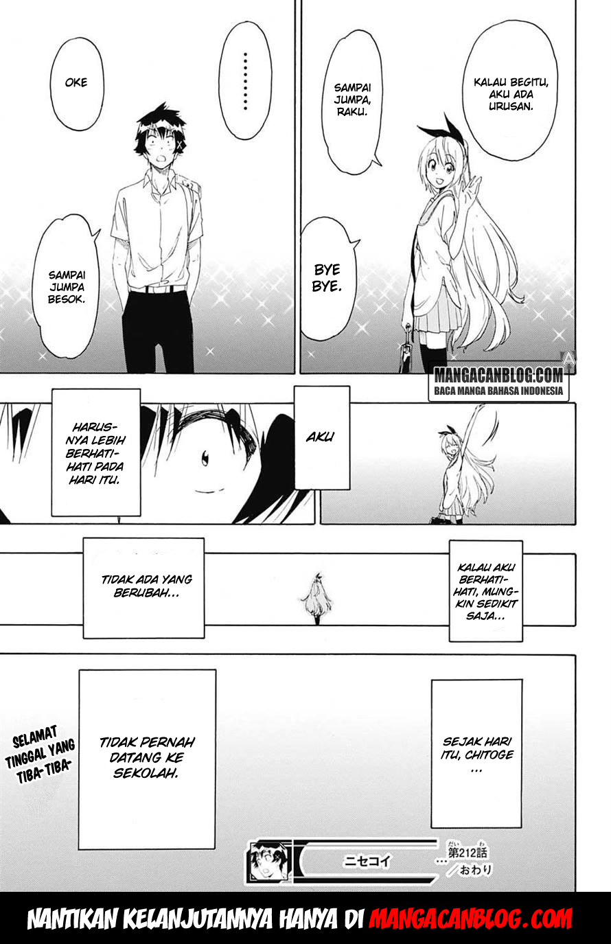 Nisekoi Chapter 212 Gambar 20