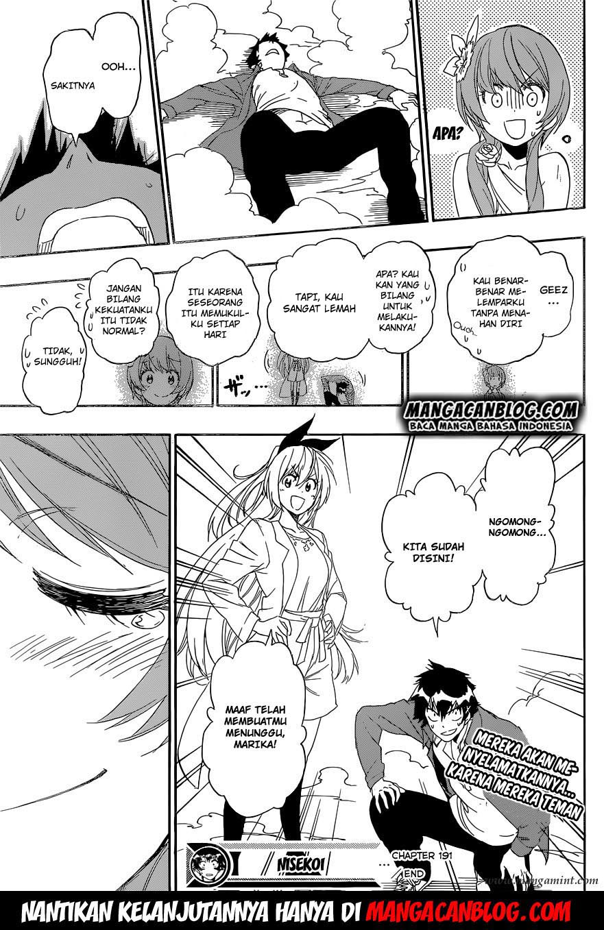 Nisekoi Chapter 191 Gambar 19