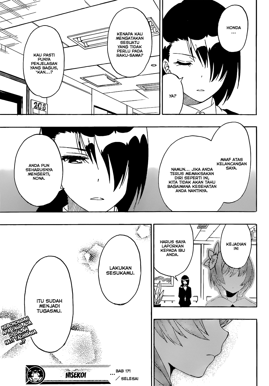Nisekoi Chapter 171 Gambar 18