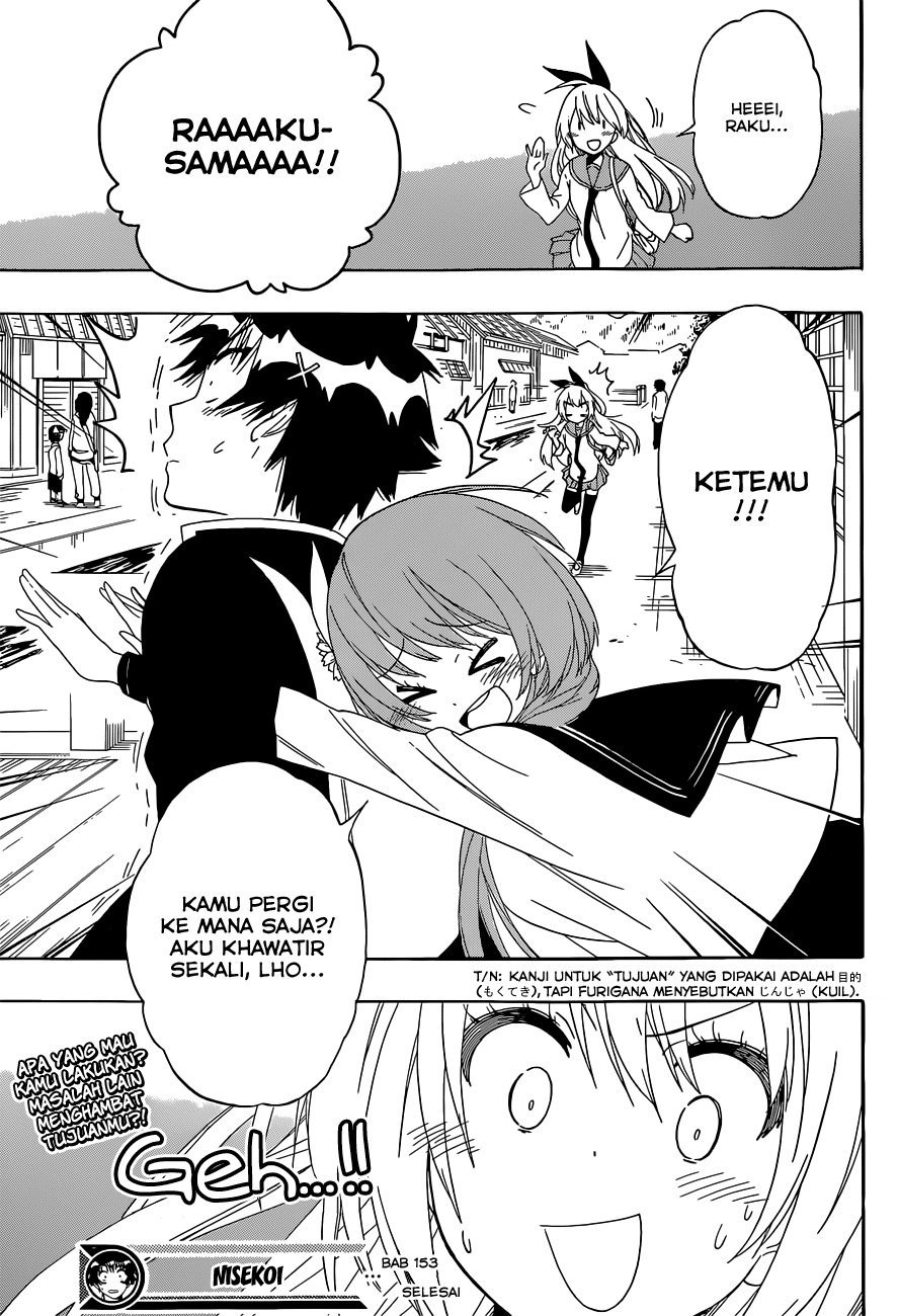 Nisekoi Chapter 153 Gambar 19