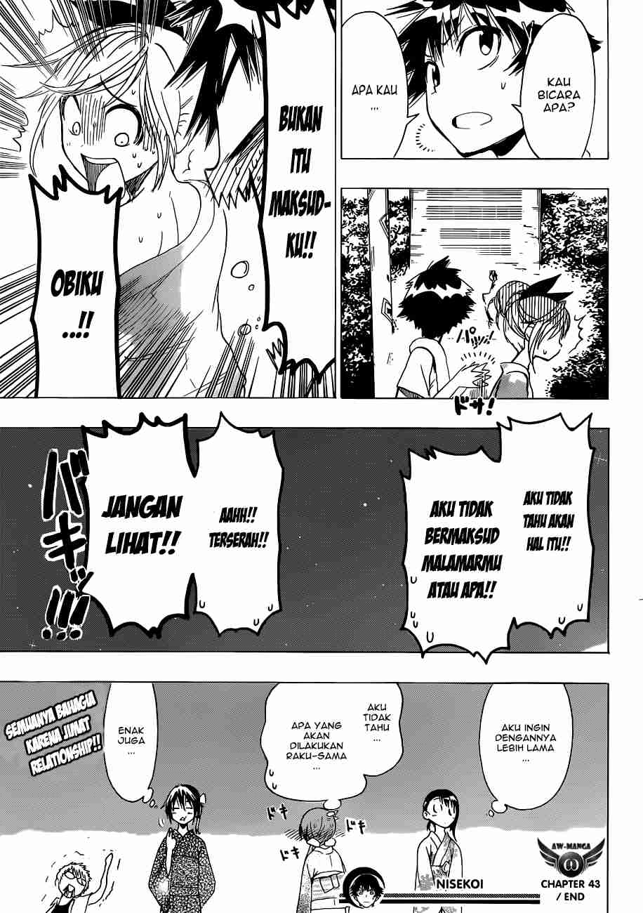 Nisekoi Chapter 43 Gambar 20