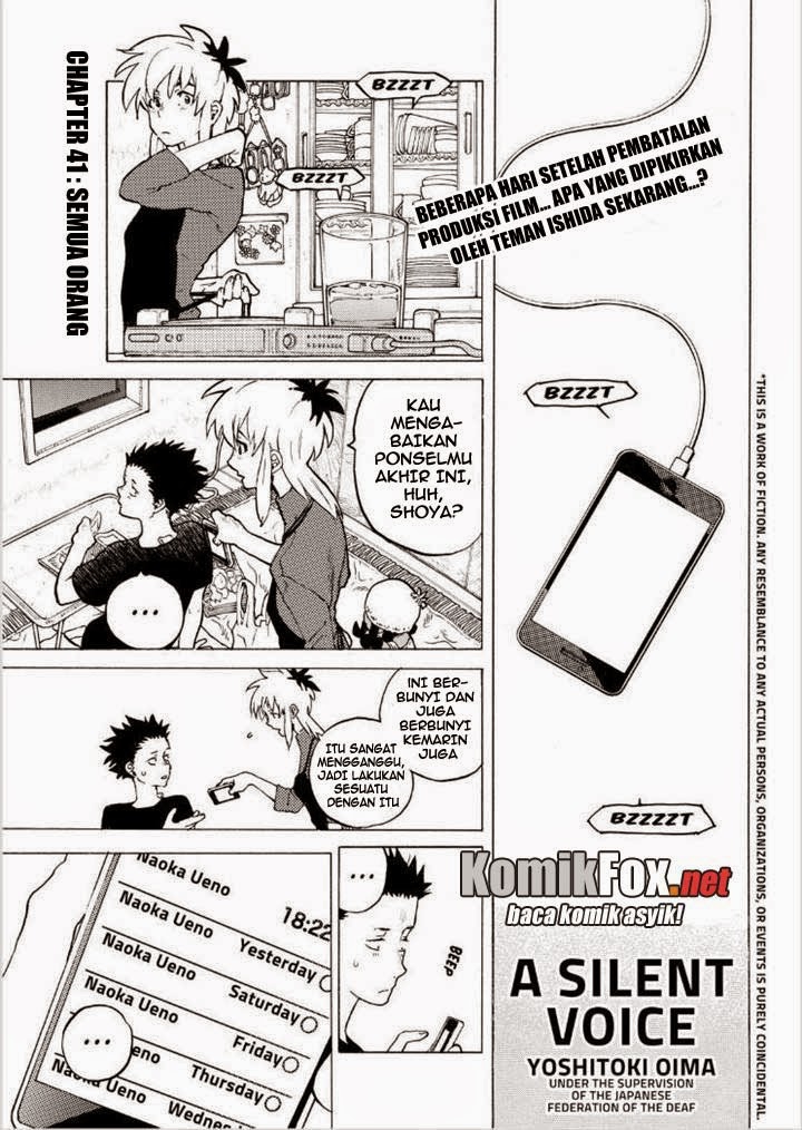 Baca Manga Koe no Katachi Chapter 41 Gambar 2