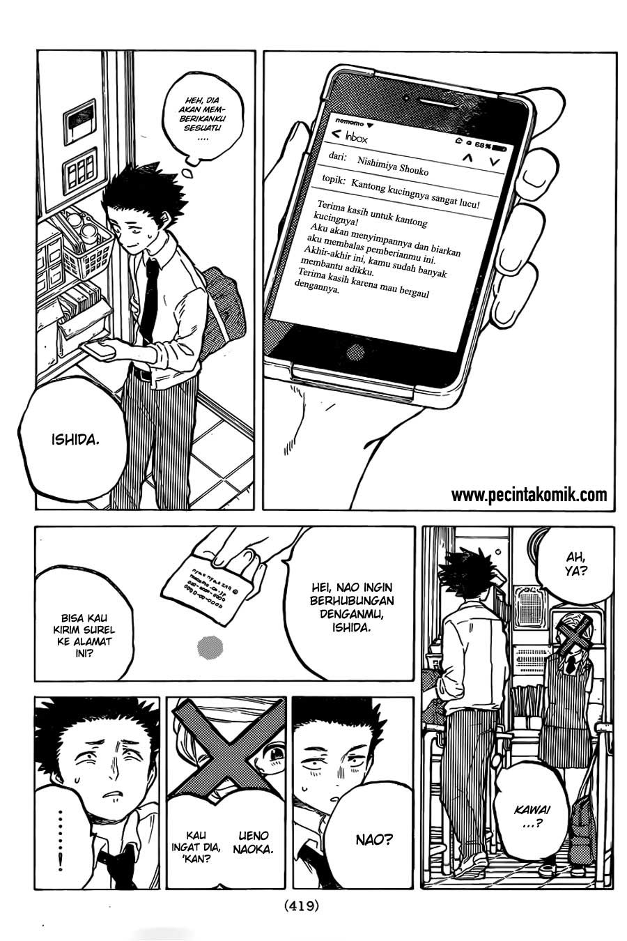 Koe no Katachi Chapter 20 Gambar 12