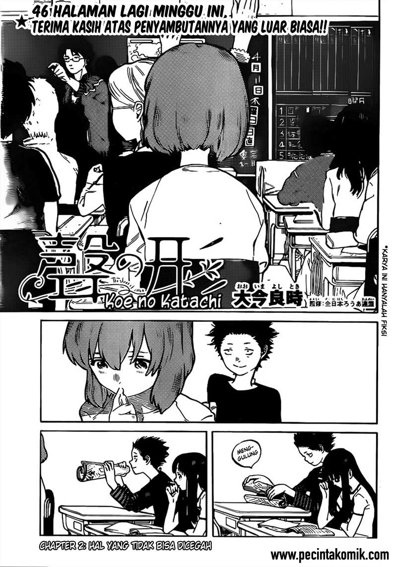 Koe no Katachi Chapter 02 Gambar 3