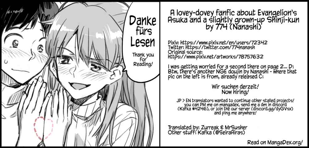 Neon Genesis Evangelion – A lovey-dovey fanfic about Evangelion’s Asuka and a slightly grown-up Shinji-kun (Doujinshi) Chapter 00 Gambar 7