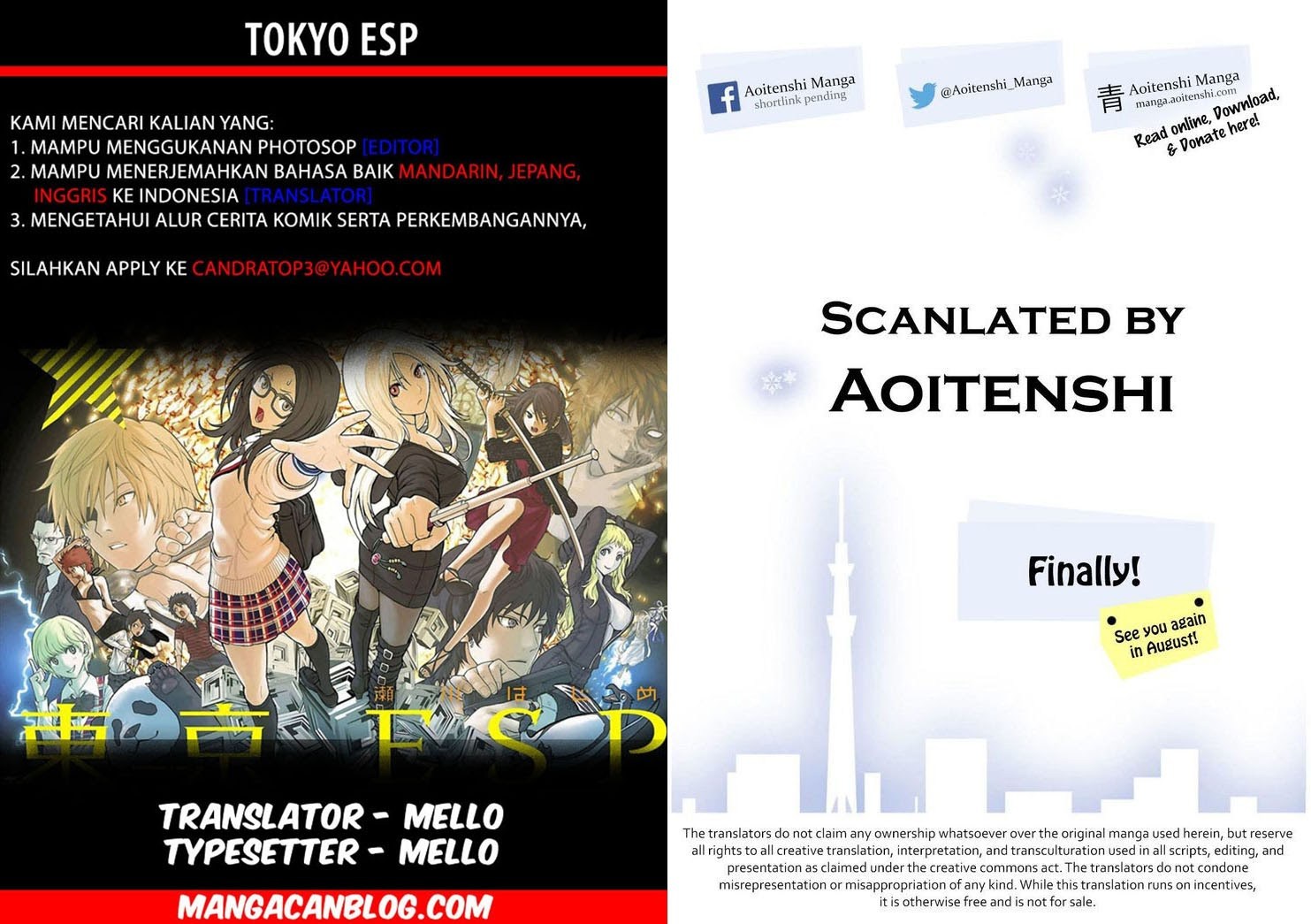 Baca Manga Tokyo ESP Chapter 62 Gambar 2