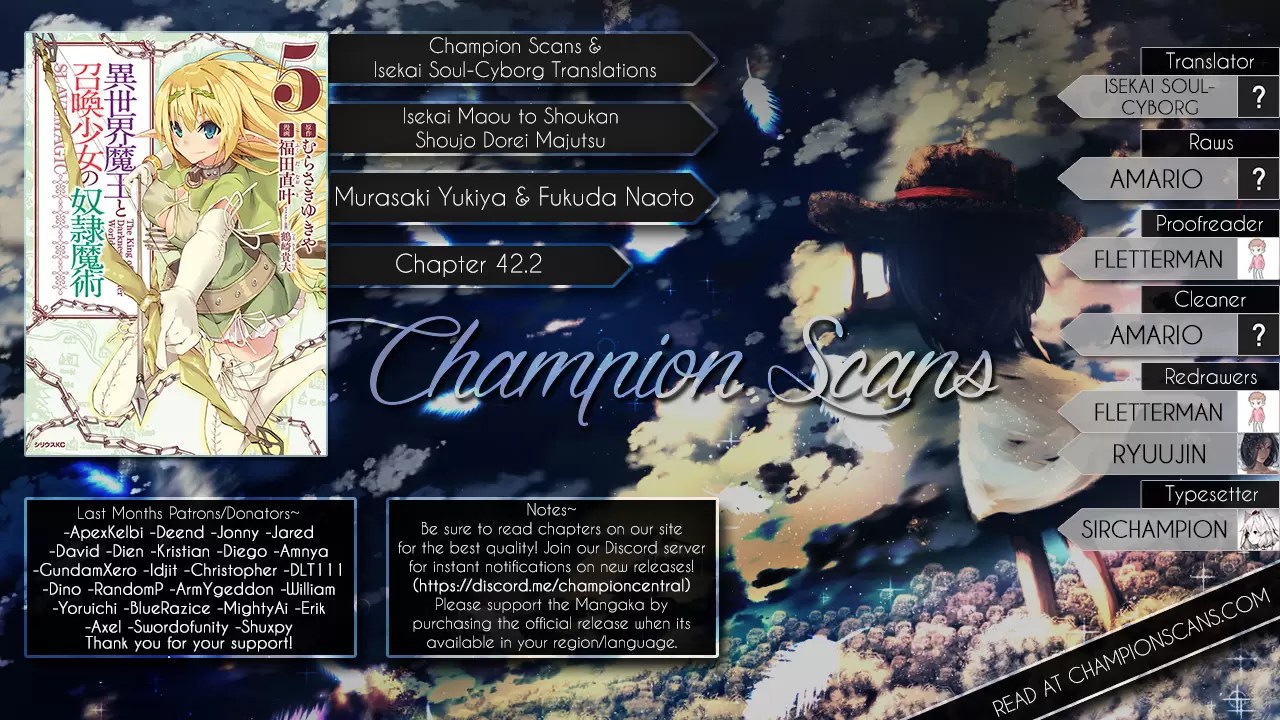 Isekai Maou to Shoukan Shoujo no Dorei Majutsu Chapter 42.2 Gambar 37