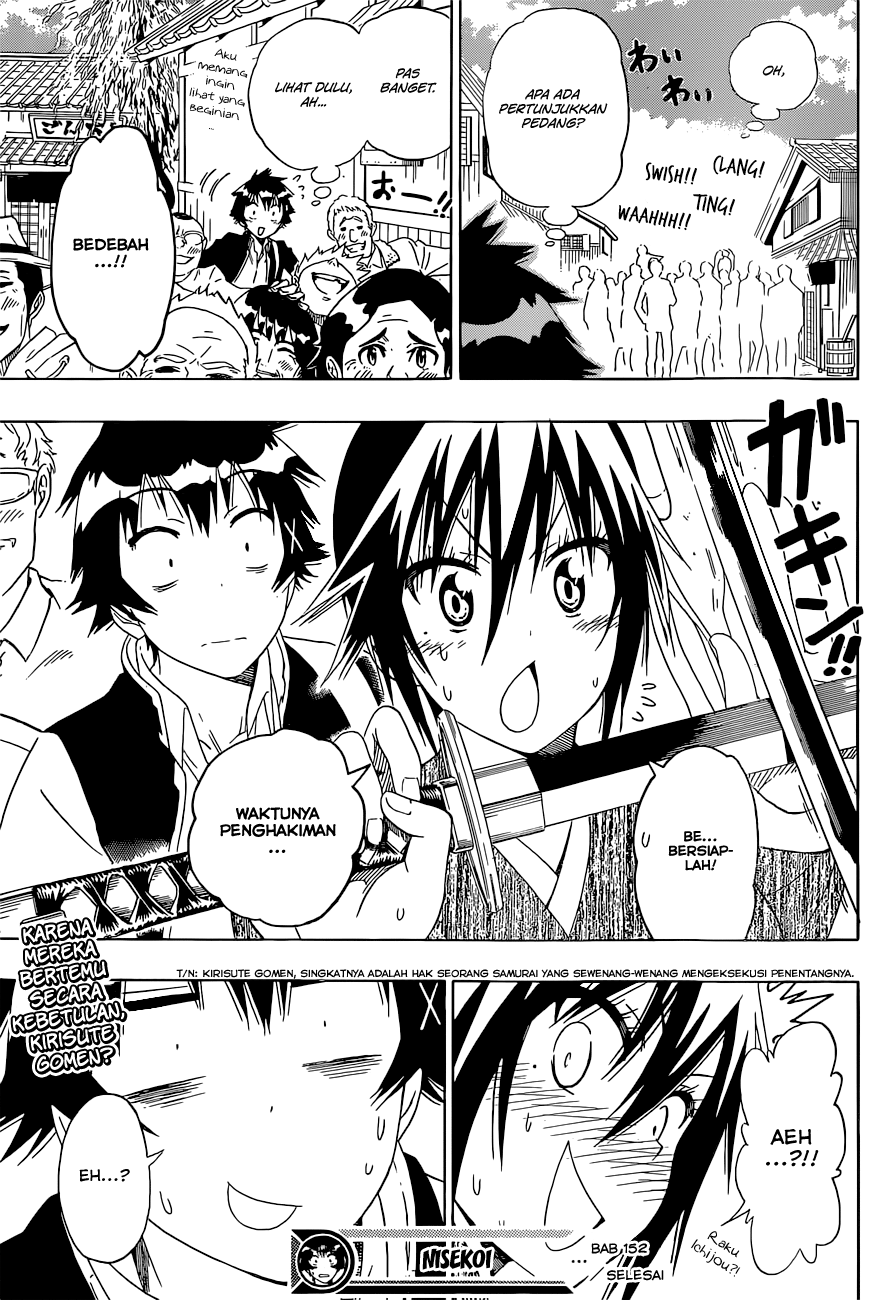Nisekoi Chapter 152 Gambar 19