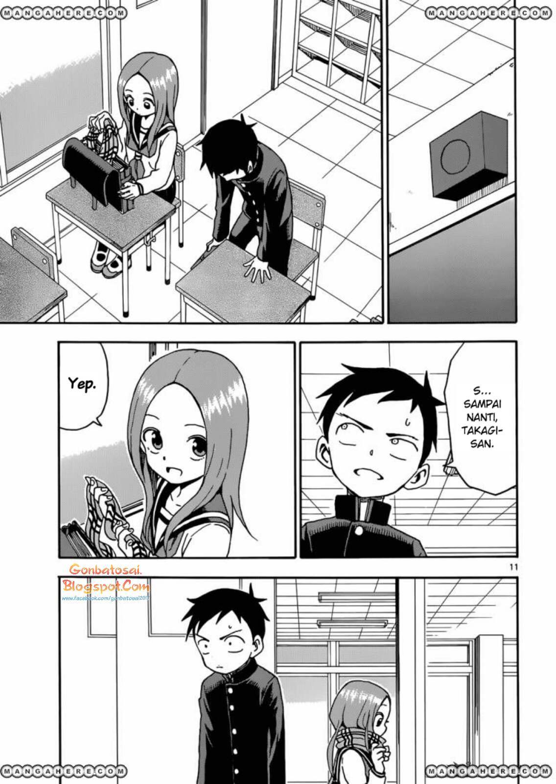 Karakai Jouzu no Takagi-san Chapter 45 Gambar 11