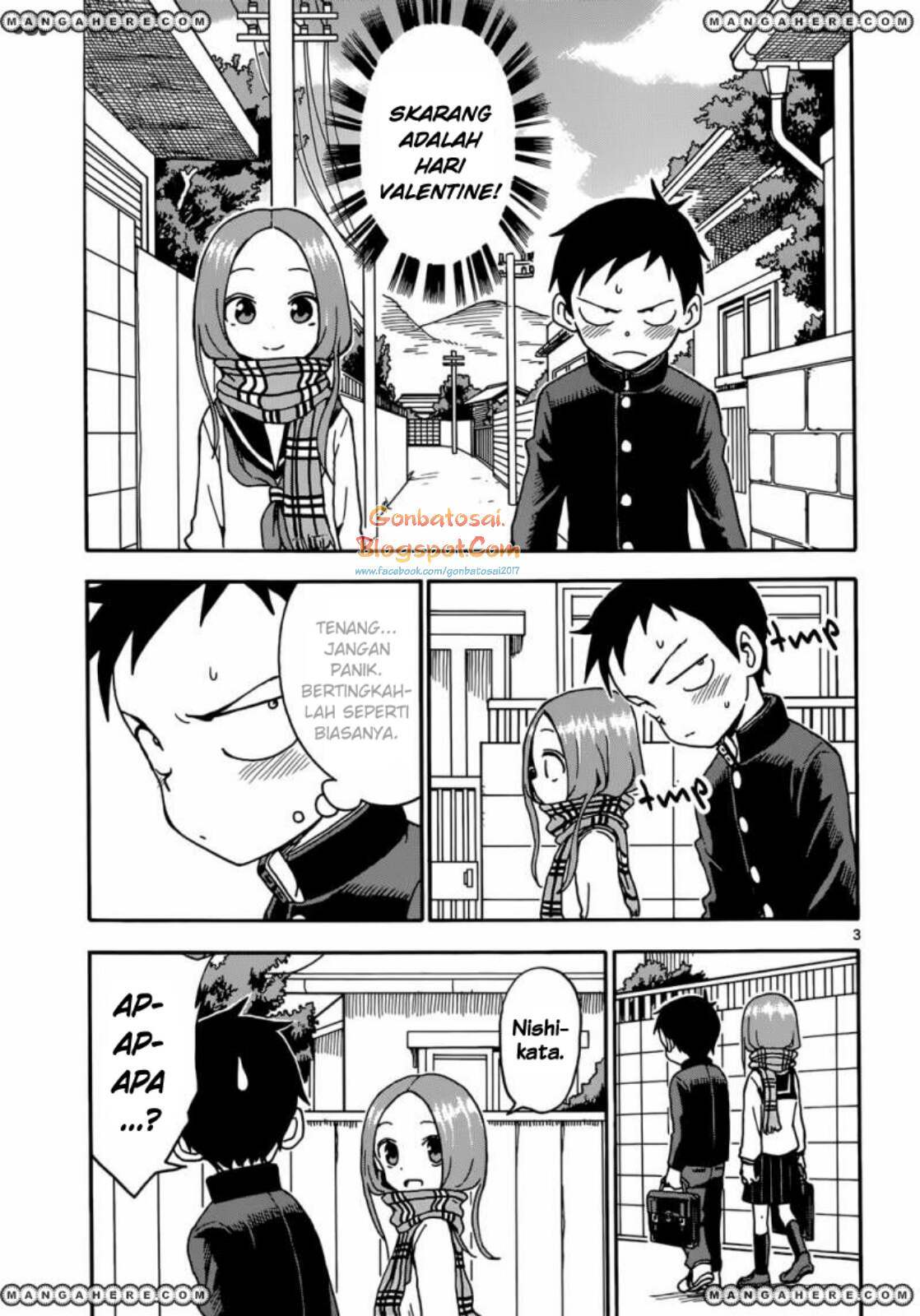 Karakai Jouzu no Takagi-san Chapter 45 Gambar 3