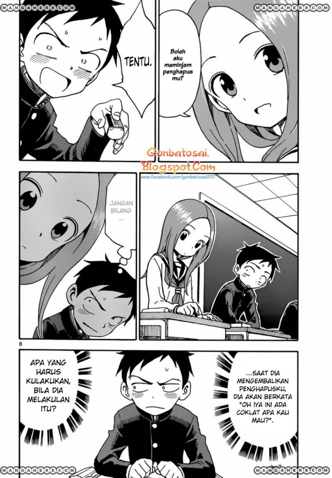 Karakai Jouzu no Takagi-san Chapter 45 Gambar 8