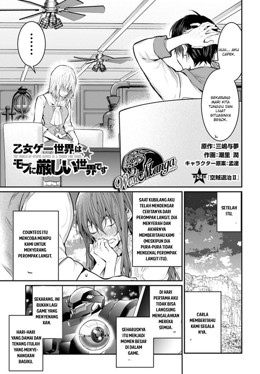 Baca Manga Otome Game Sekai wa Mob ni Kibishii Sekai Desu Chapter 24.1 Gambar 2