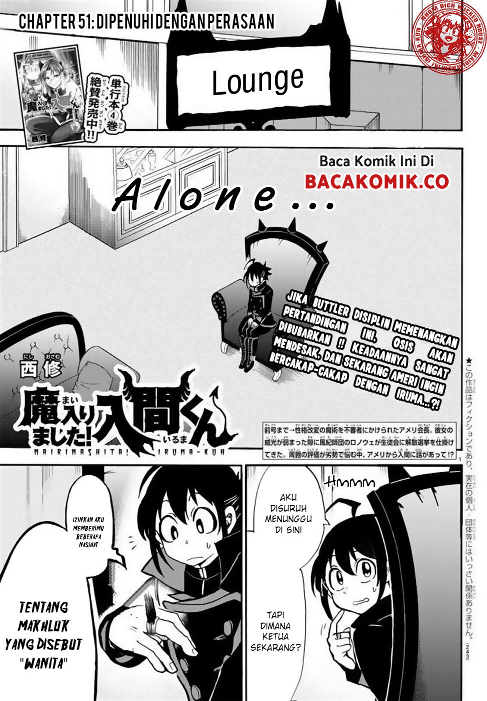 Baca Manga Mairimashita! Iruma-kun Chapter 51 Gambar 2