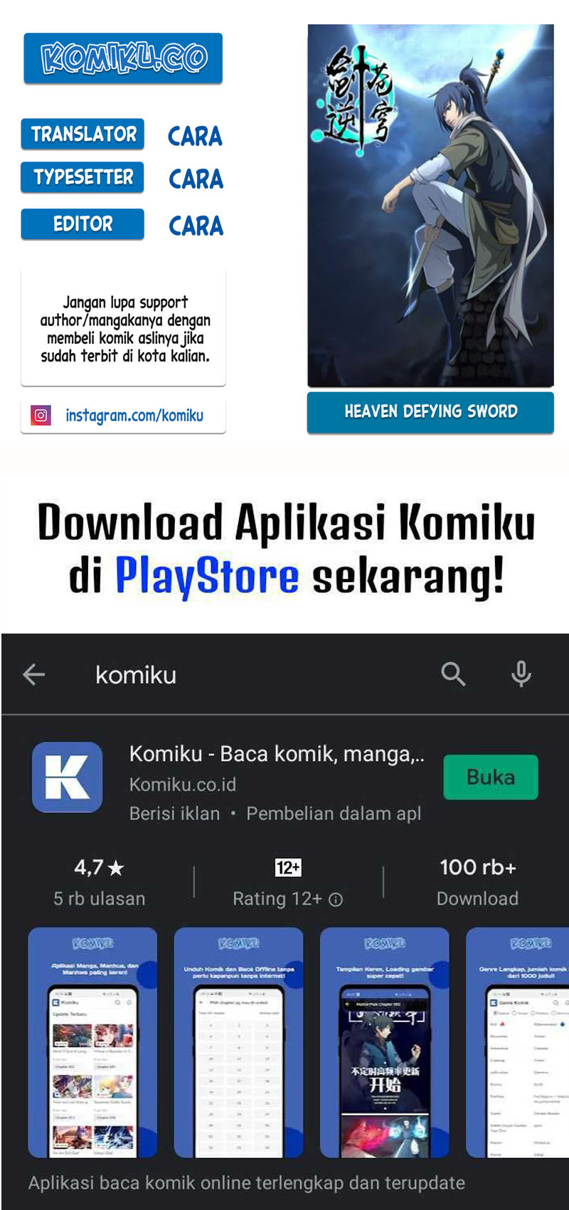 Baca Komik Heaven Defying Sword Chapter 89 Gambar 1