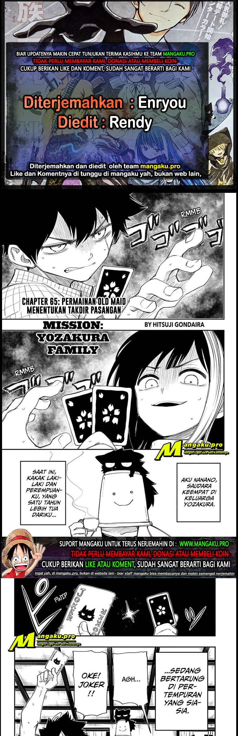 Baca Komik Mission: Yozakura Family Chapter 65 Gambar 1