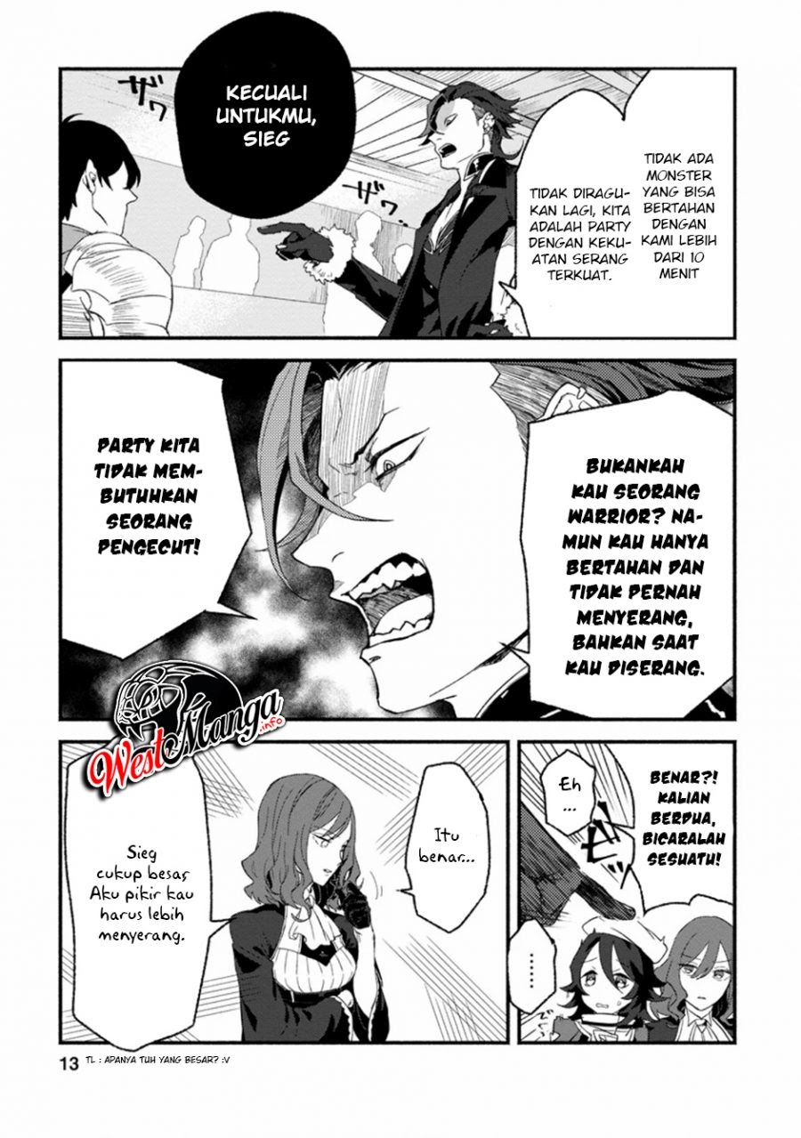 Sono Monban, Saikyou Nitsuki: Tsuihou Sareta Bougyo Ryoku 9999 no Senshi, Outo no Monban Toshite Musou Suru Chapter 01 Gambar 11