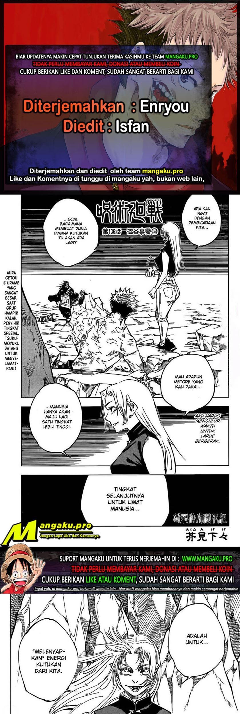 Baca Komik Jujutsu Kaisen Chapter 136 Gambar 1