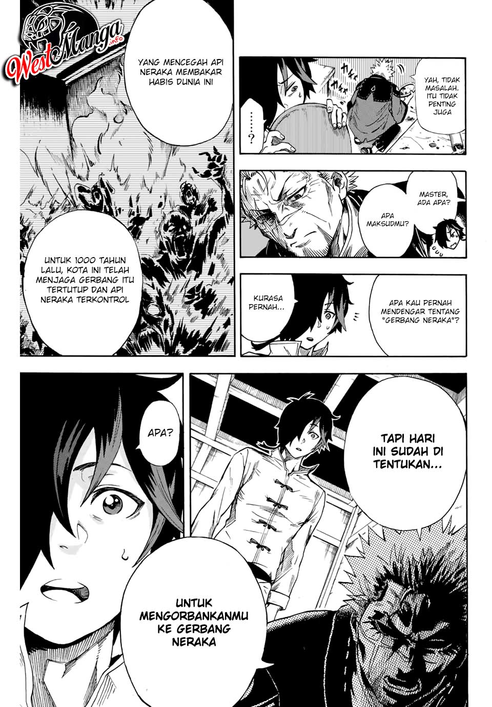Jigoku no Gouka de Yaka re Tsuzuketa Shounen. Saikyou no Honou Tsukai to Natte Fukkatsu Suru. Chapter 01.1 Gambar 9