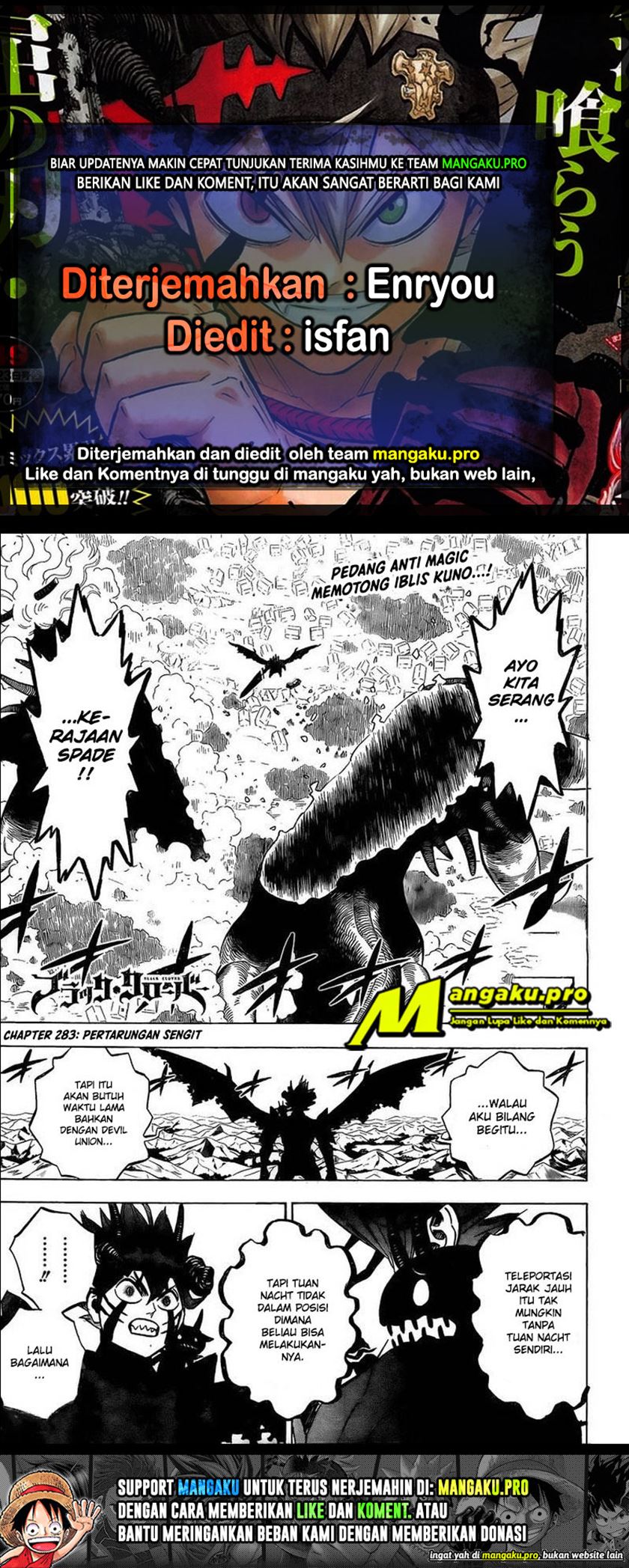 Baca Komik Black Clover Chapter 283 Gambar 1