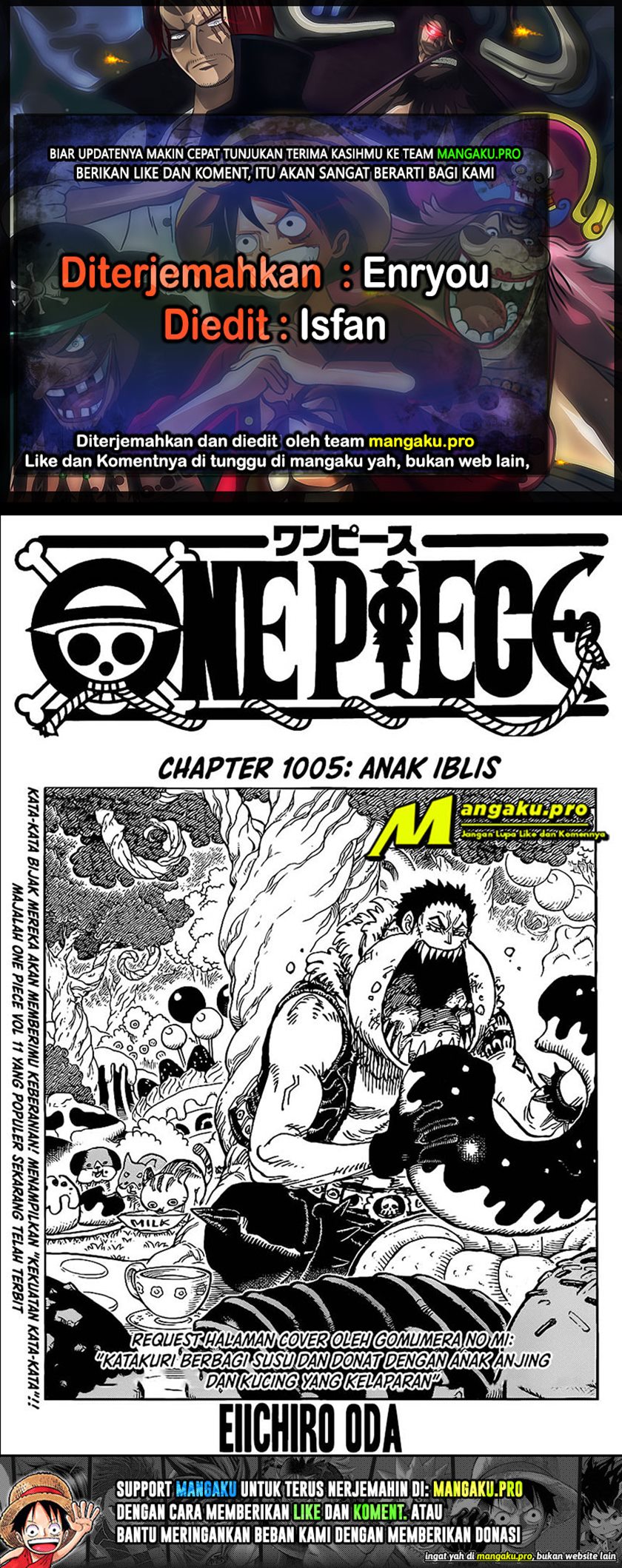 Baca Komik One Piece Chapter 1005 Gambar 1