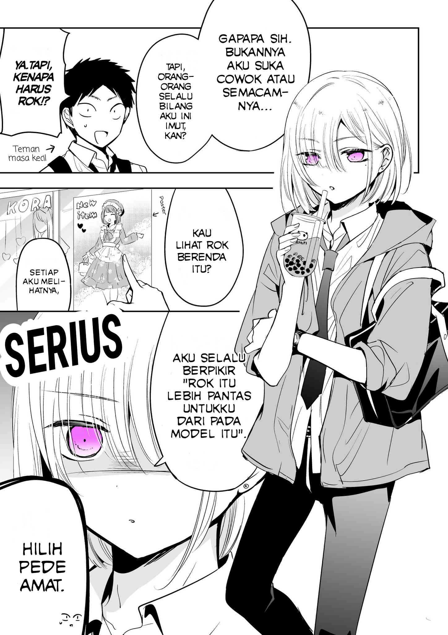 Baca Manga Tomodachi ga Skirt haite mitai tte Itte kita Ken Chapter 01 Gambar 2