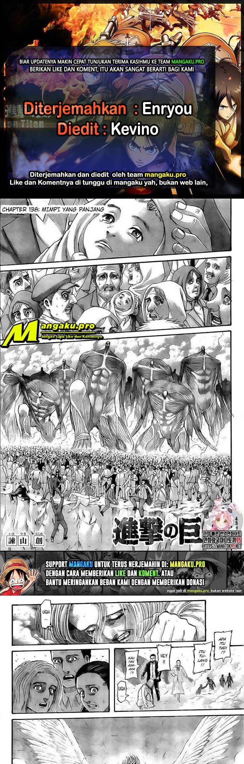 Baca Komik Shingeki no Kyojin Chapter 138.1 Gambar 1