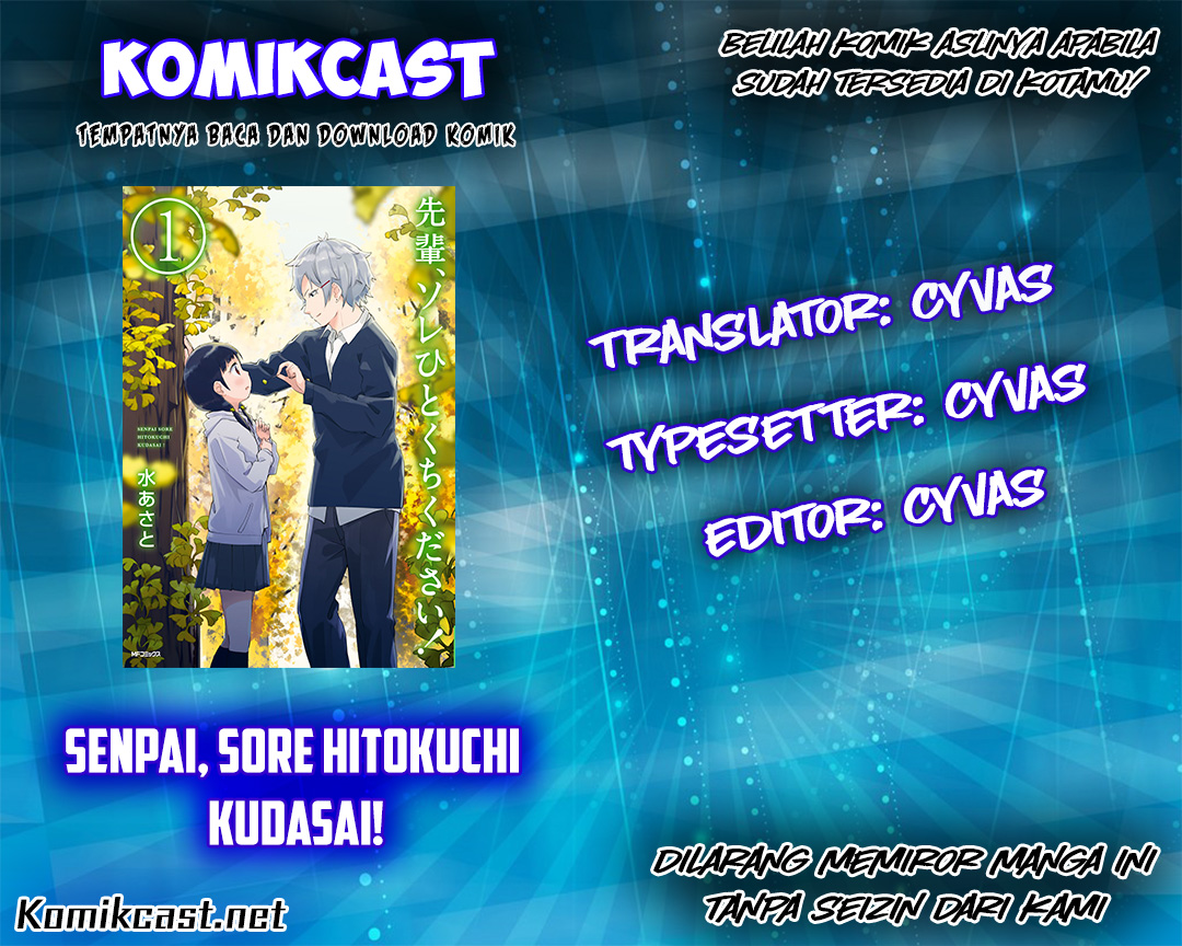 Baca Manga Senpai, Sore hitokuchi kudasai! Chapter 09 Gambar 2