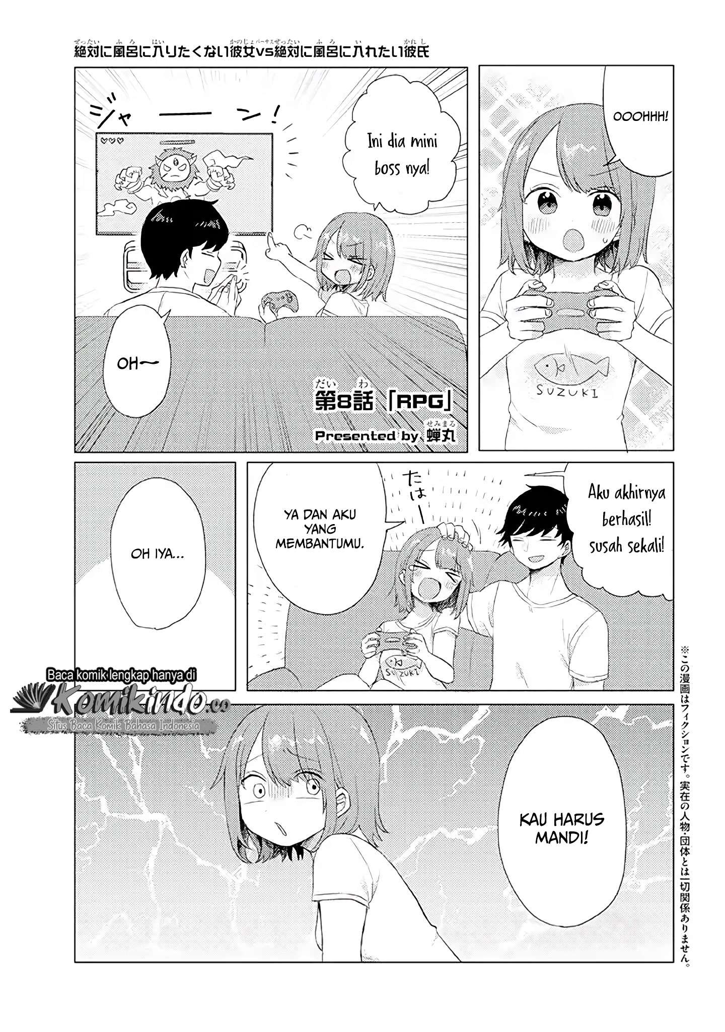 Baca Manga Girlfriend Who Absolutely Doesn’t Want to Take a Bath VS Boyfriend Who Absolutely Wants Her to Take a Bath Chapter 08 Gambar 2