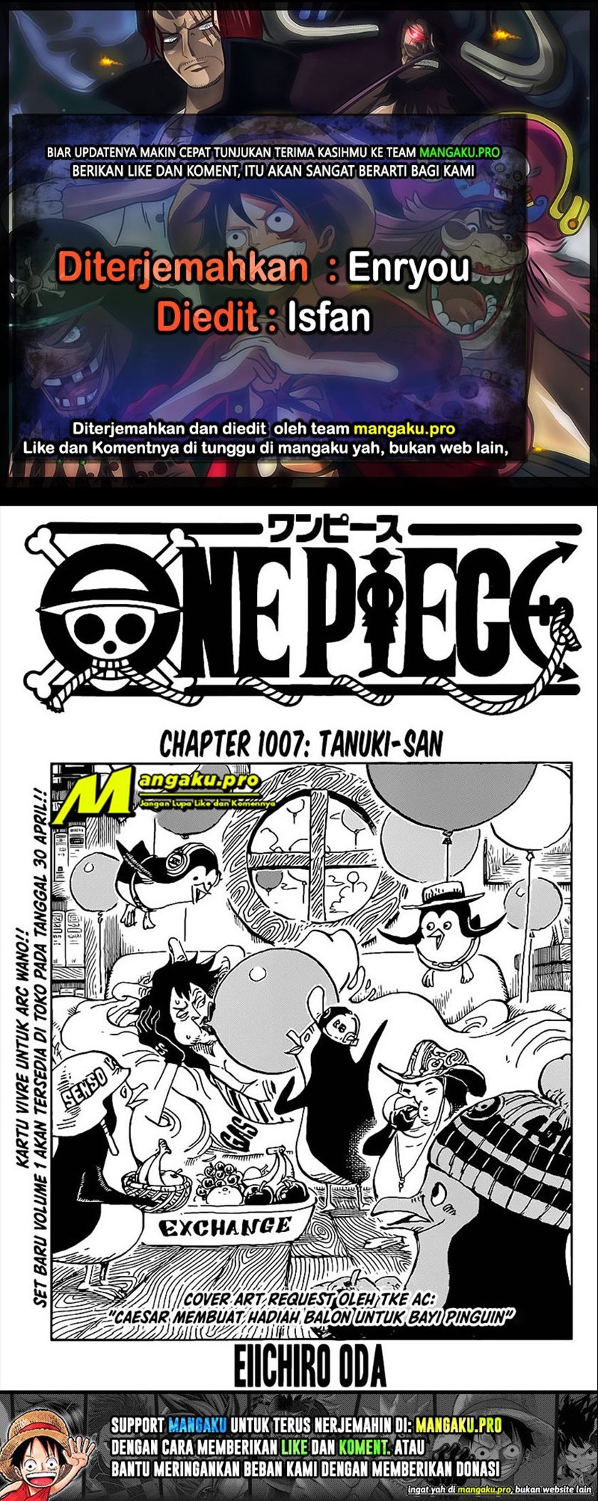 Baca Komik One Piece Chapter 1007 Gambar 1