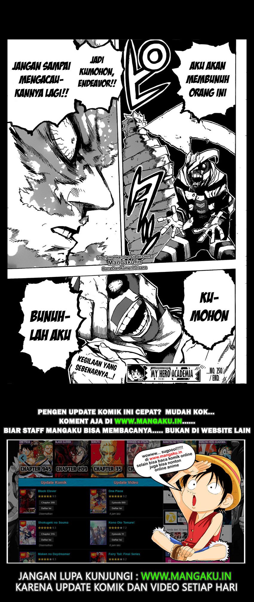 Boku no Hero Academia Chapter 250 Gambar 14