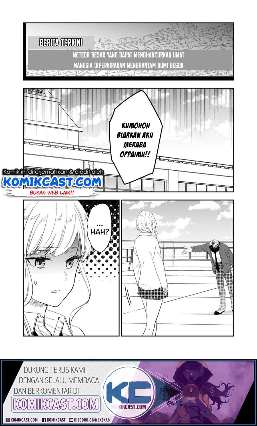 Baca Manga The World Will Be Destroyed Tomorrow, so I Want to Rub Your Boobs Chapter 01 Gambar 2