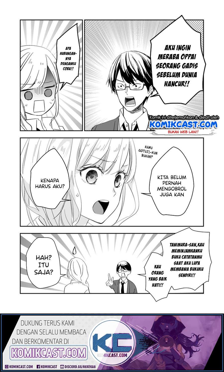 The World Will Be Destroyed Tomorrow, so I Want to Rub Your Boobs Chapter 01 Gambar 3