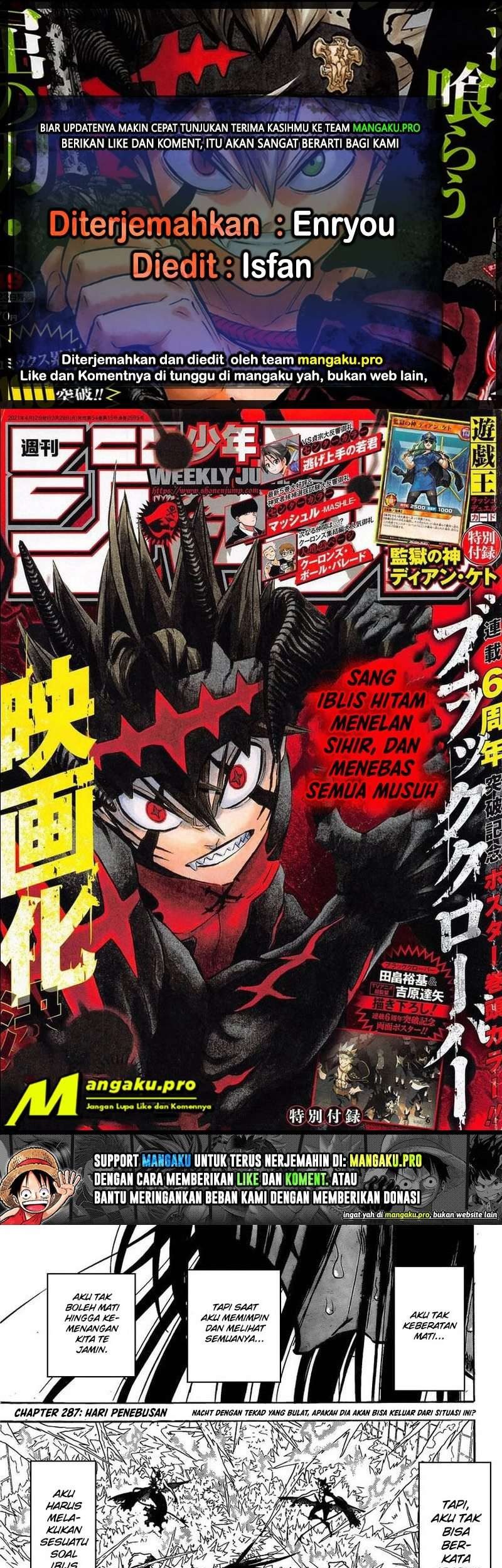 Baca Komik Black Clover Chapter 287 Gambar 1