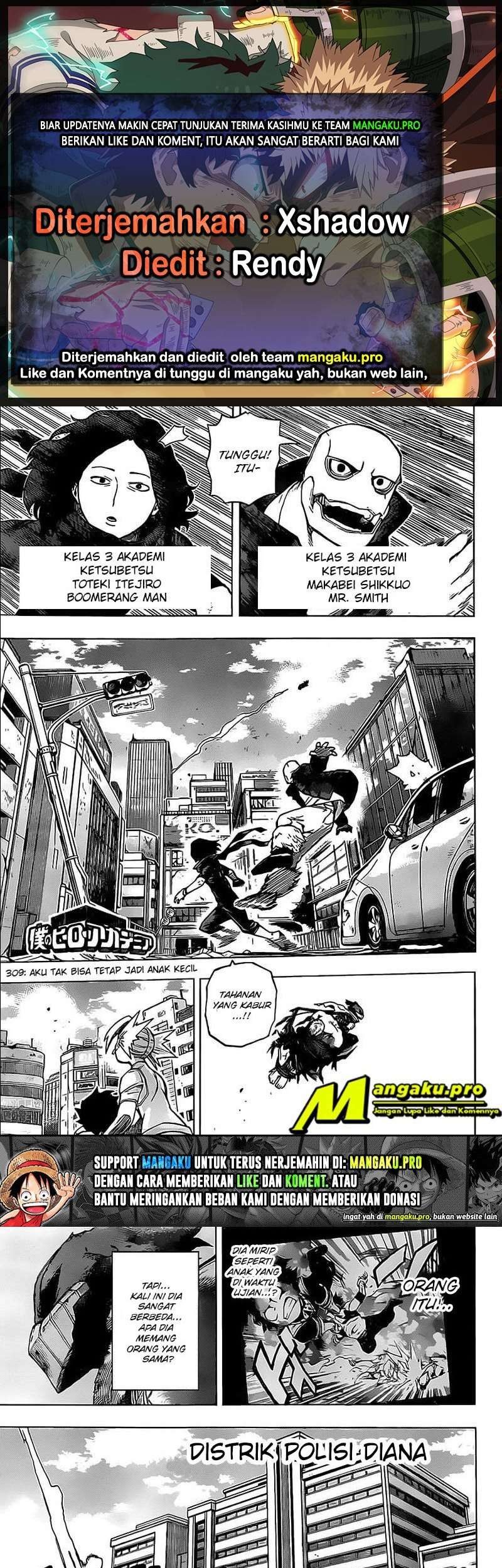 Baca Komik Boku no Hero Academia Chapter 309 Gambar 1