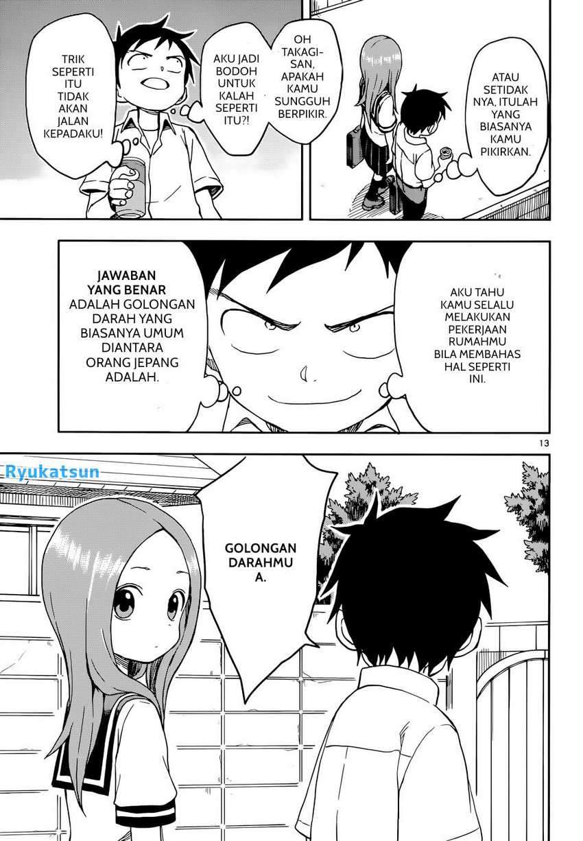 Karakai Jouzu no Takagi-san Chapter 90 Gambar 14
