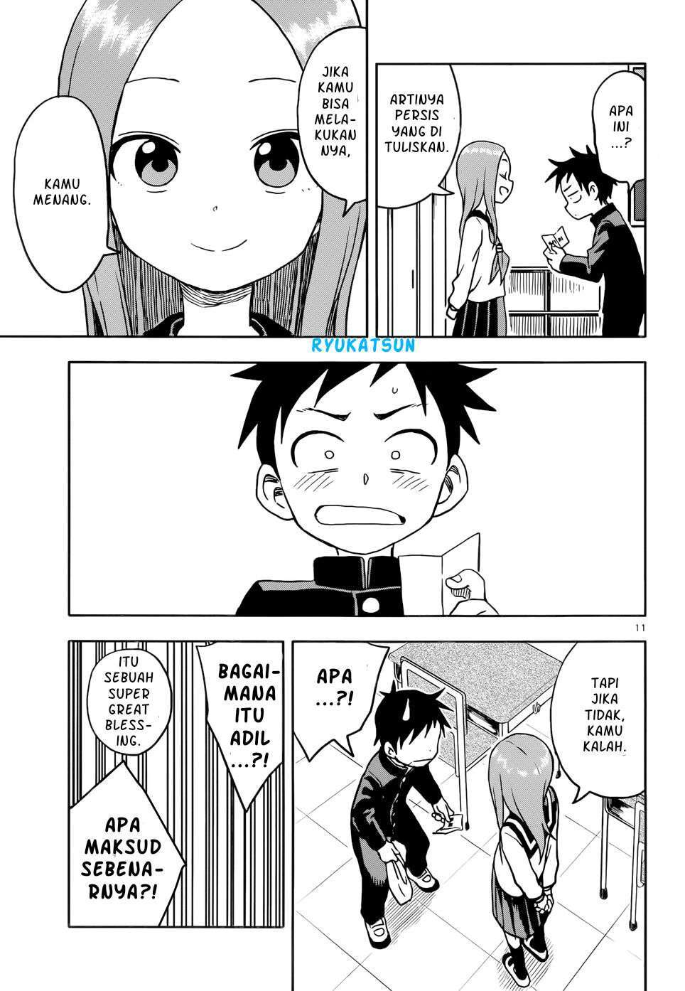 Karakai Jouzu no Takagi-san Chapter 102 Gambar 12