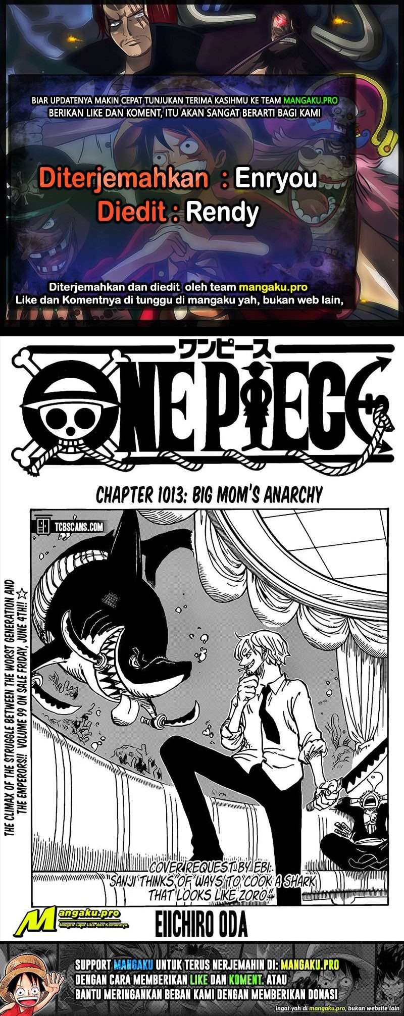 Baca Komik One Piece Chapter 1013 Gambar 1